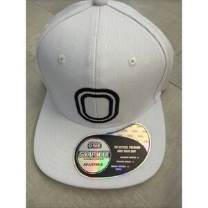 Overtime Adult Flat Brim Snapback Logo Contrast Undervisor Baseball Hat - White
